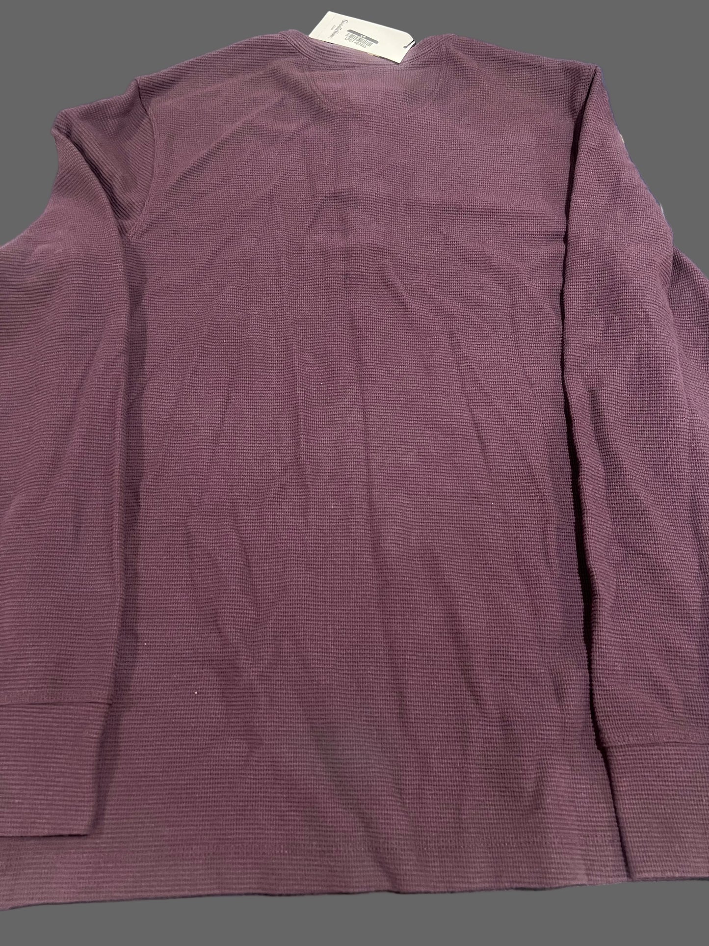 Goodfellow & Co Men's Long Sleeve 4 Button Textured Henley Shirt Purple - Sizes S, M, L, XL