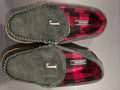 Land's End Men's Hommes Flannel Lined Suede Slip on Moccasin Loafers - Size 9