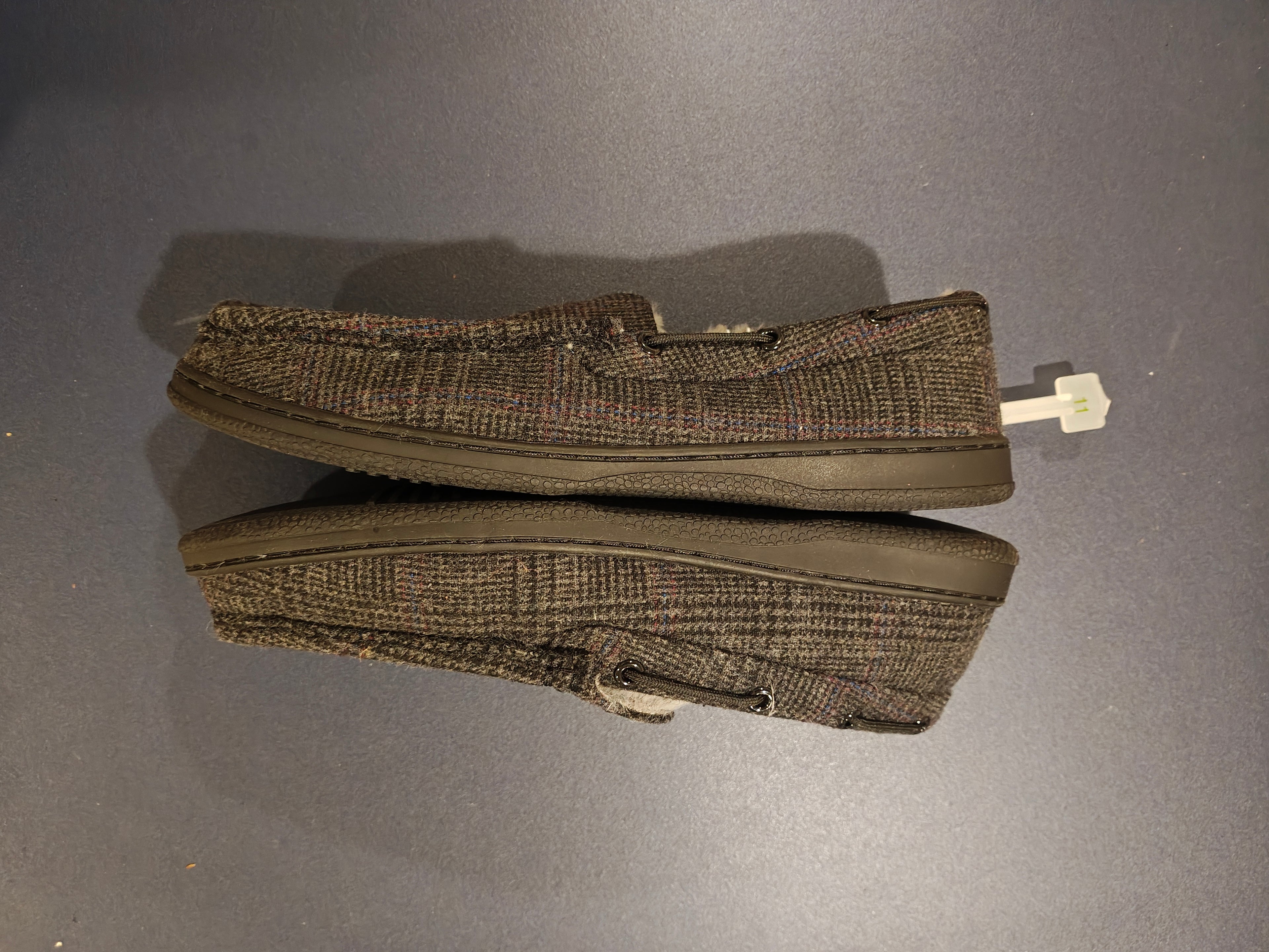 Goodfellow & Co Men's Tanner Moccasin Gray Faux Leather Slippers - Size 11