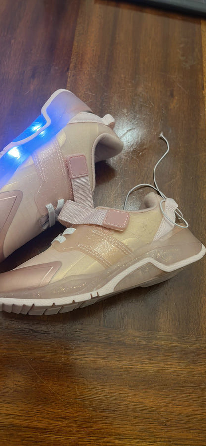 Toddler Girl's light-up hook & loop Reese sneakers - 8