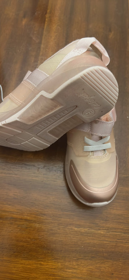 Toddler Girl's light-up hook & loop Reese sneakers - 8