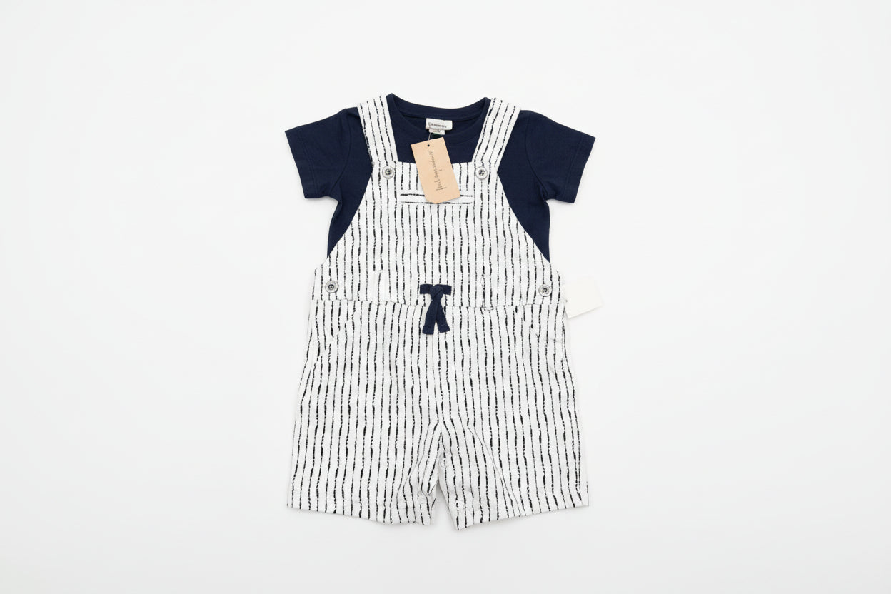 First Impressions Baby Boy overall outfit set -12 months