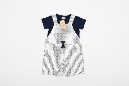 First Impressions Baby Boy overall outfit set -12 months