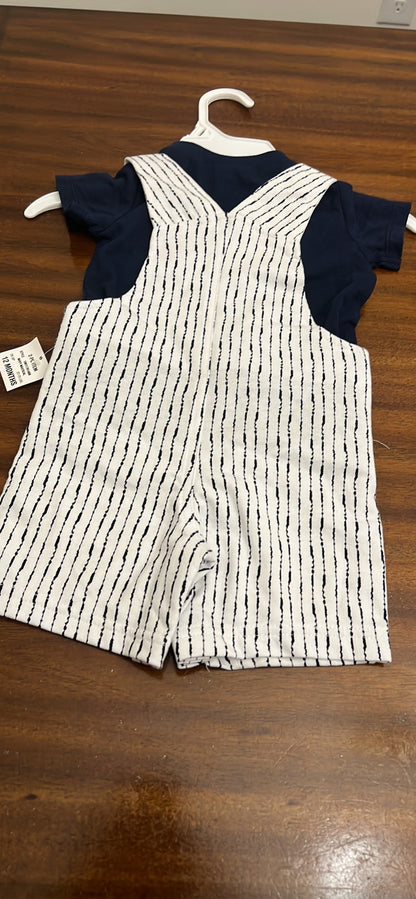 First Impressions Baby Boy overall outfit set -12 months
