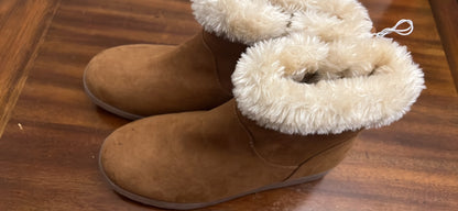 Girl's Mila Shearling Style Winter Boots Cognac