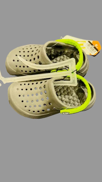 Joybees Toddler Harper Slip - On Clog Sandals - Lime Green/Charcoal Gray