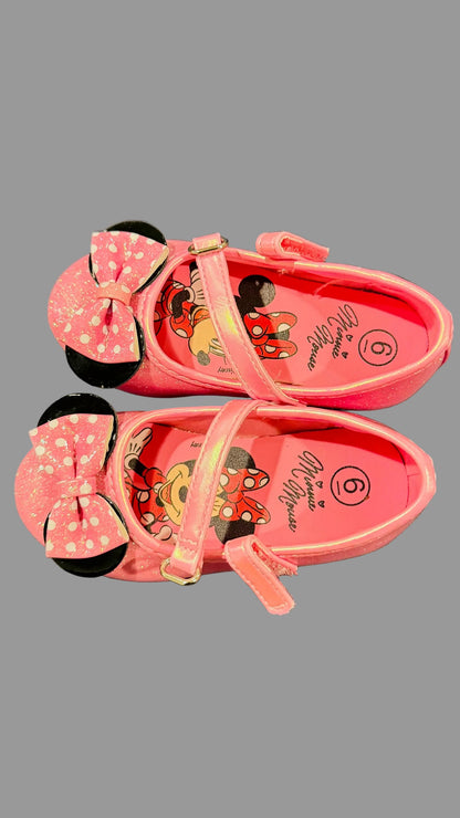 Toddler Girls' Disney Minnie Mouse Ballet Flats - Pink 6