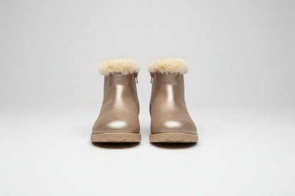 Girl’s Gold Mila Faux Shearling Style Boots-1