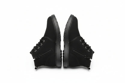 Boys' Ronin Slip-On Lace/Zipper Black Chukka Boots