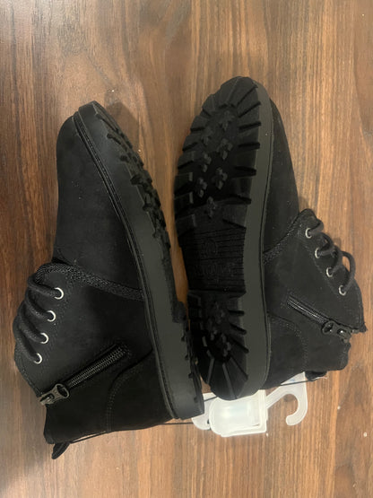 Boys' Ronin Slip-On Lace/Zipper Black Chukka Boots