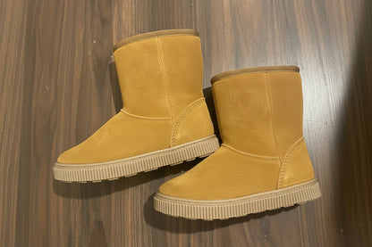 Toddler Girls' Cognac/ Cassidy Zipper Shearling Style Boots - 8