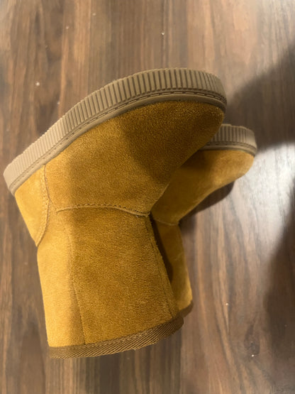 Toddler Girls' Cognac/ Cassidy Zipper Shearling Style Boots - 8