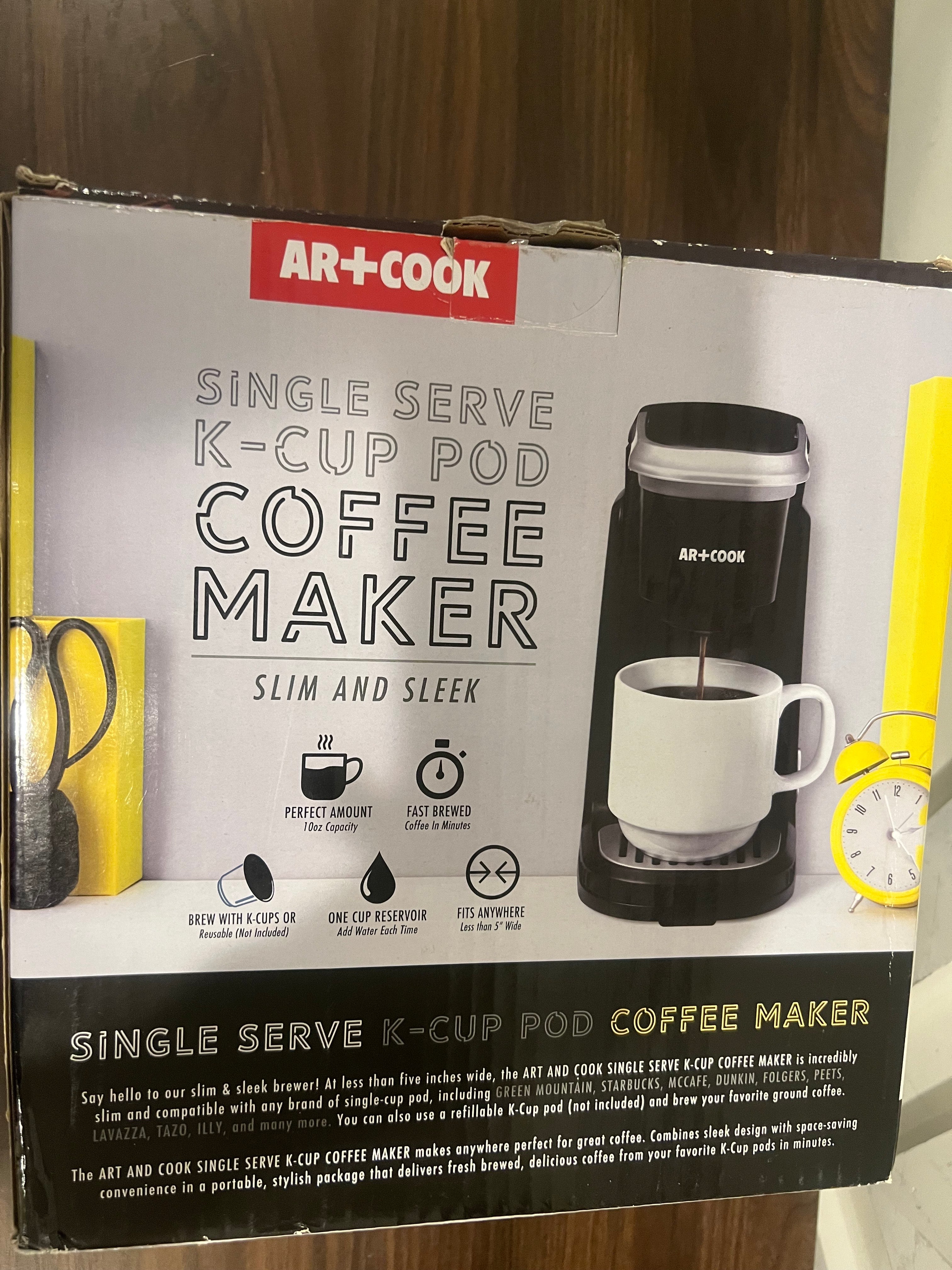 Art Cook AR+ Single Serve K-Cup Pod Slim & Sleek Coffee Maker