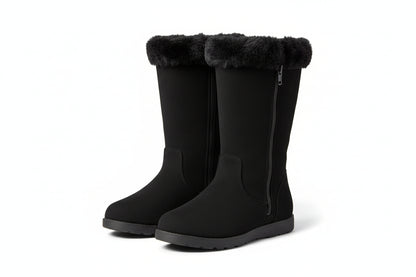 Girls Black Nina Zipper Winter Shearling Style Boots