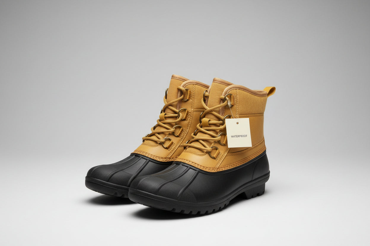 Women's Tiffy Duck Winter Boots -Tan/Black - 10