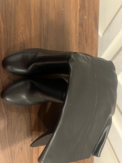 Women's Black/Zelda Knee-high Memory foam Insole Boots 1/4 side zip boots- 10