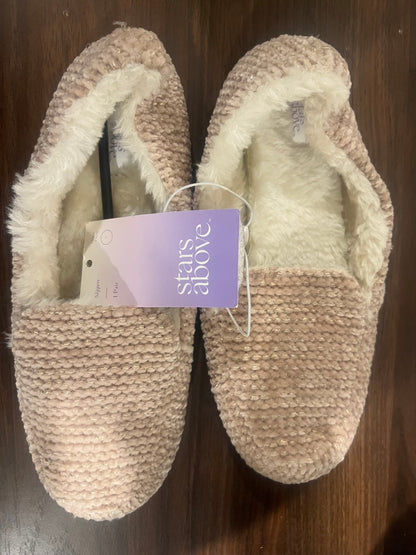 Stars Above Women's Pink/Kora Suede Faux Fur Lining Moccasin Slip-On Slippers -7