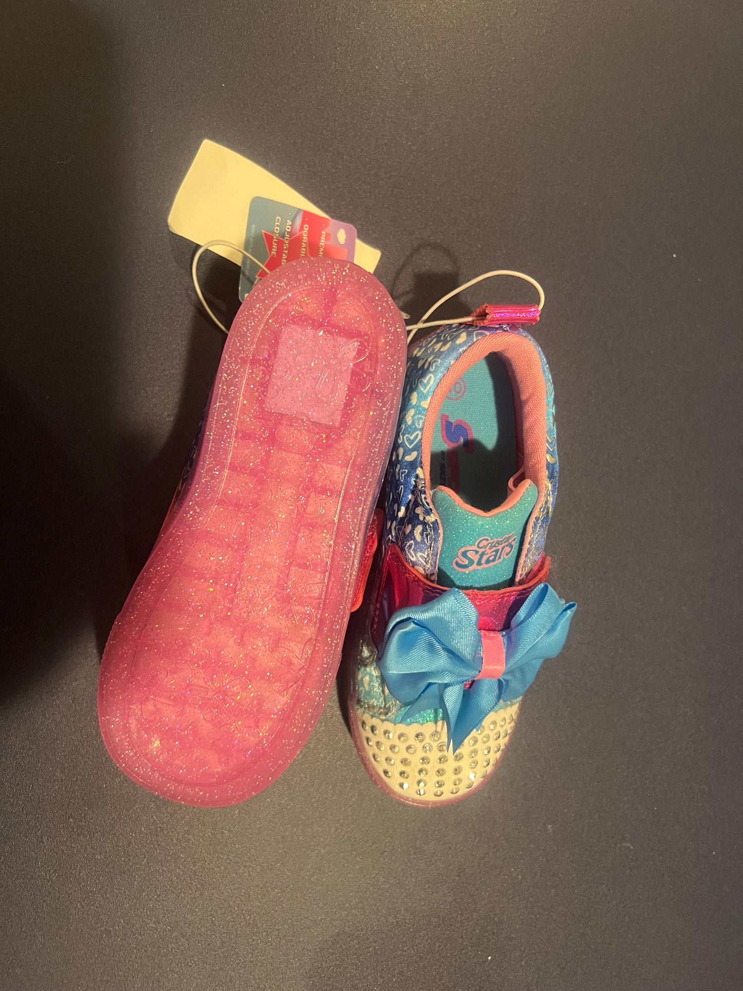 S Sport By Skechers Toddler Girls Brielle Crystal Stars Light up Sneakers - Size 10