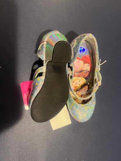 Disney Princess Toddler Girls Heels Ariel Moana Tiana Belle Silver - Size 7