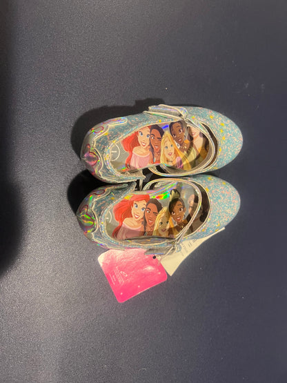Disney Princess Toddler Girls Heels Ariel Moana Tiana Belle Silver - Size 7