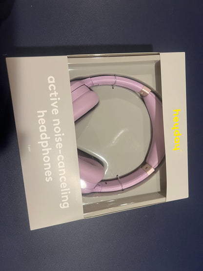 Heyday Active Noise Cancelling Bluetooth Wireless Over-Ear Headphones Lavender