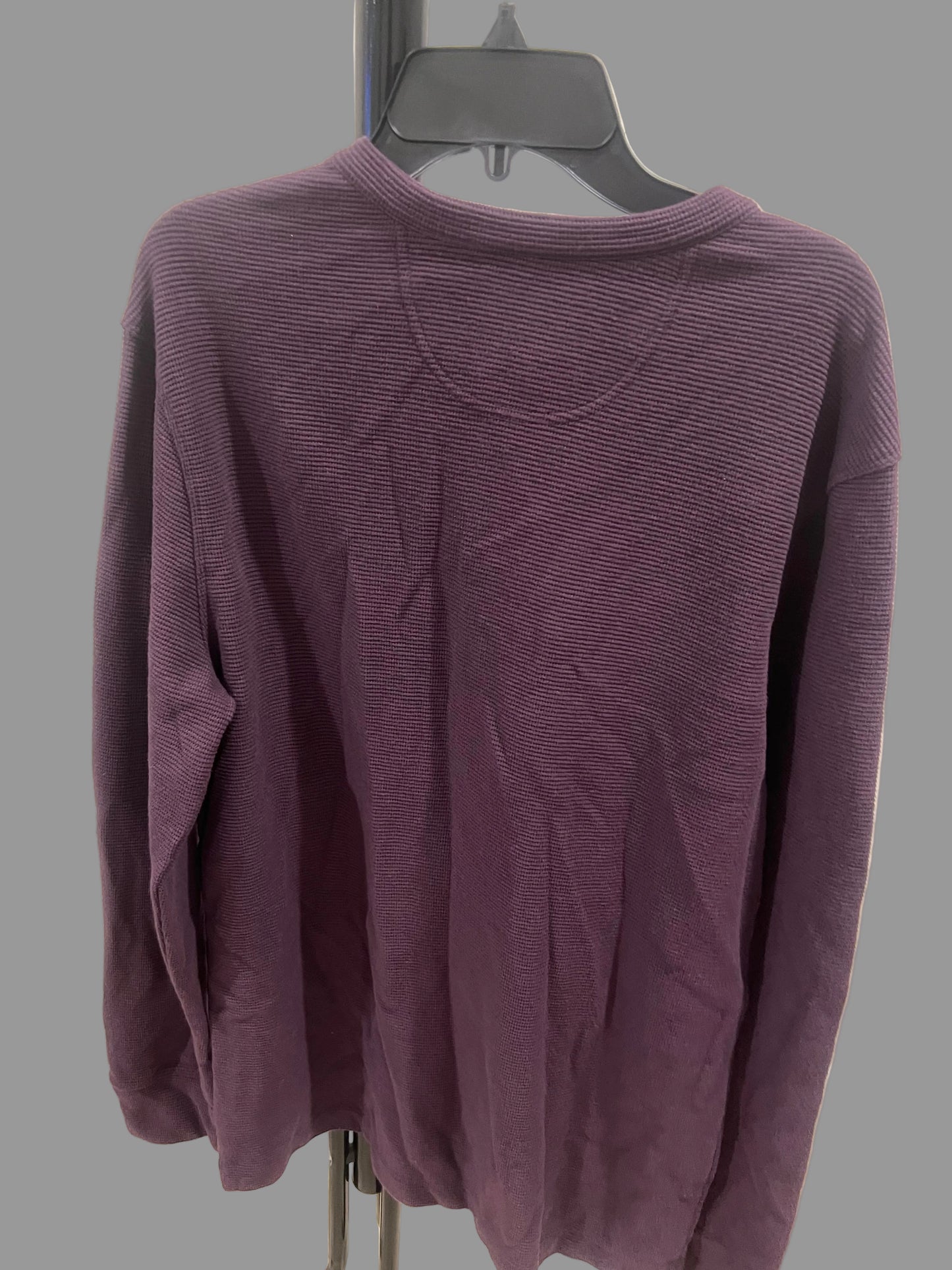 Goodfellow & Co Men's Long Sleeve 4 Button Textured Henley Shirt Purple - Sizes S, M, L, XL