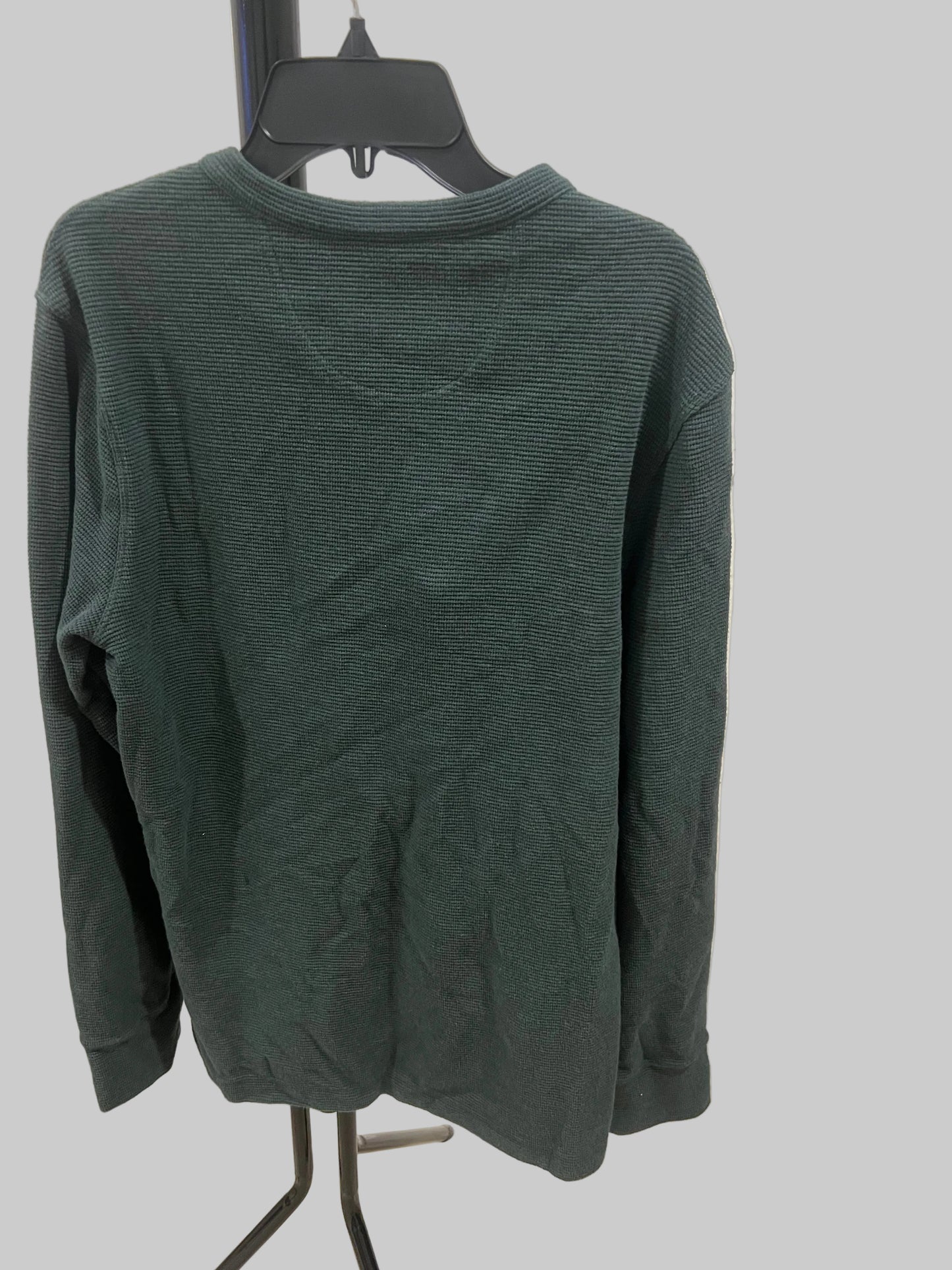 Goodfellow &amp; Co Men's Long Sleeve 4 Button Textured Henley Shirt Green - Sizes S, M