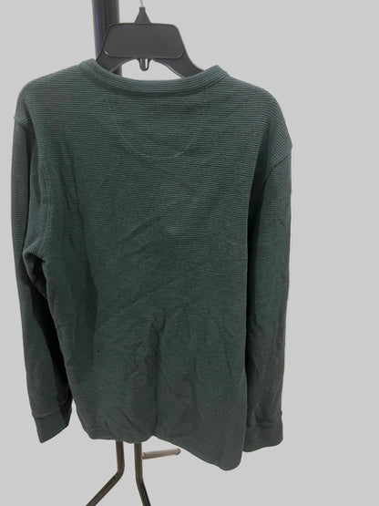 Goodfellow &amp; Co Men's Long Sleeve 4 Button Textured Henley Shirt Green - Sizes S, M