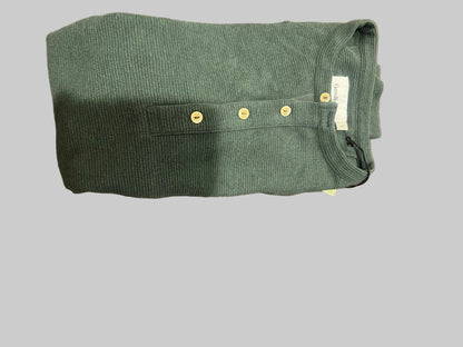 Goodfellow &amp; Co Men's Long Sleeve 4 Button Textured Henley Shirt Green - Sizes S, M