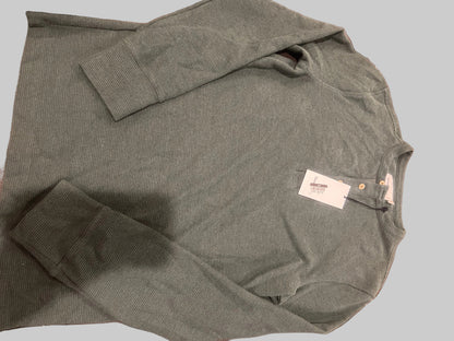 Goodfellow &amp; Co Men's Long Sleeve 4 Button Textured Henley Shirt Green - Sizes S, M