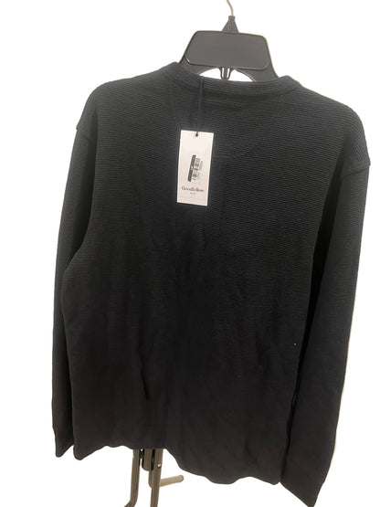 Goodfellow & Co Men's Long Sleeve 4 Button Textured Henley Shirt Black - S, M