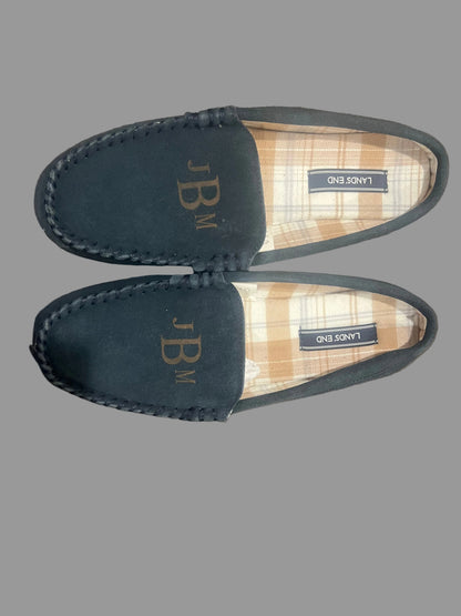 Lands’ End Classic Navy Women's Clog Slipper with Initial JBM - Size 10M