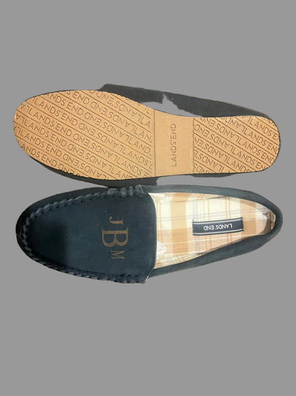 Lands’ End Classic Navy Women's Clog Slipper with Initial JBM - Size 10M