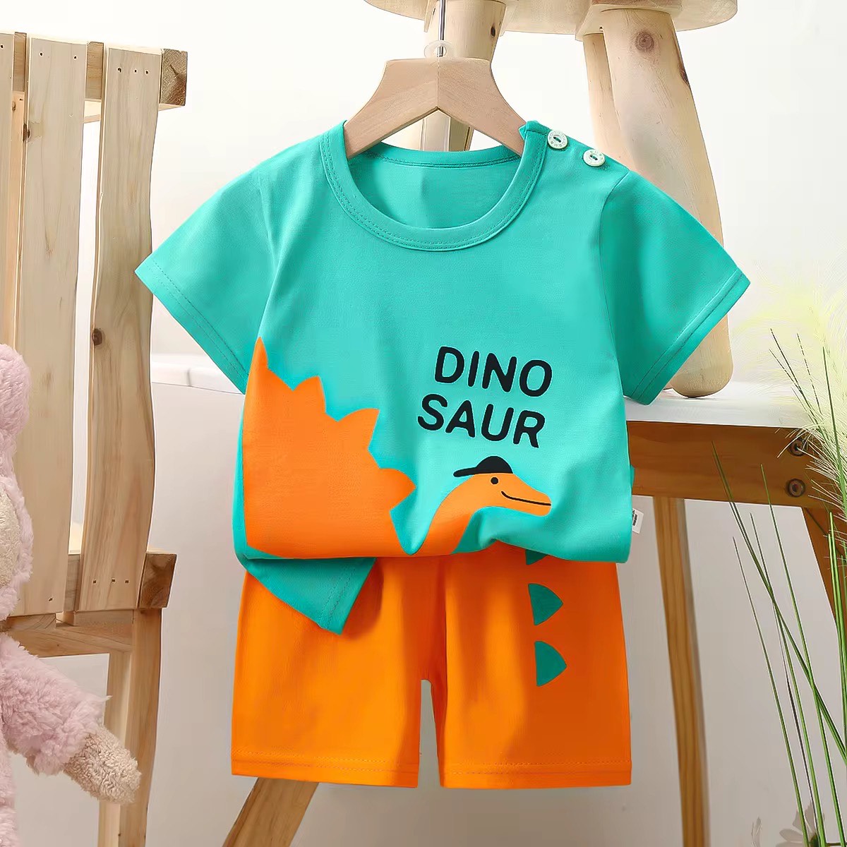 Toddlers' Summer Casual Outfit 2PCS Short Sleeve with Pants Clothing set - Sizes 36M