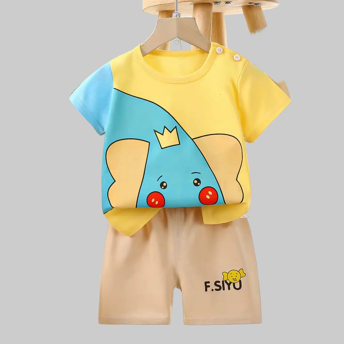 Toddlers' Summer Casual Outfit 2PCS Short Sleeve with Pants Clothing set - Sizes 18M