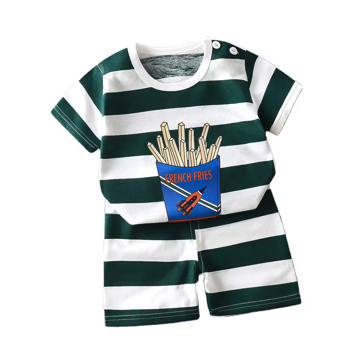 Toddlers' Summer Casual Outfit 2PCS Short Sleeve with Pants Clothing set - Sizes 18M