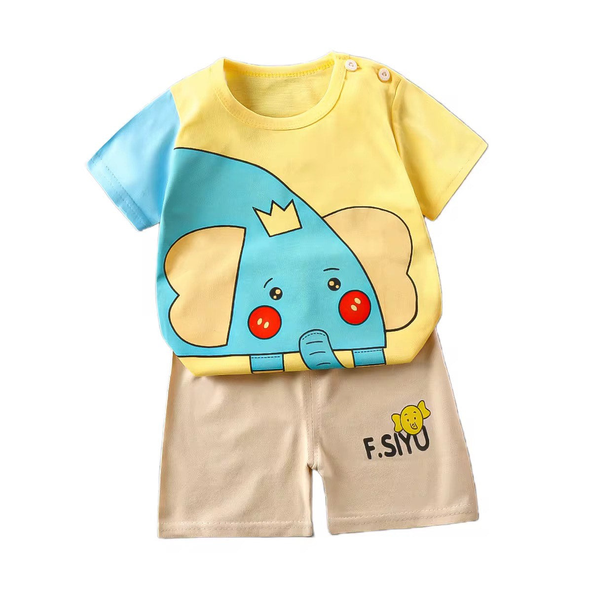 Toddlers' Summer Casual Outfit 2PCS Short Sleeve with Pants Clothing set - Sizes 18M