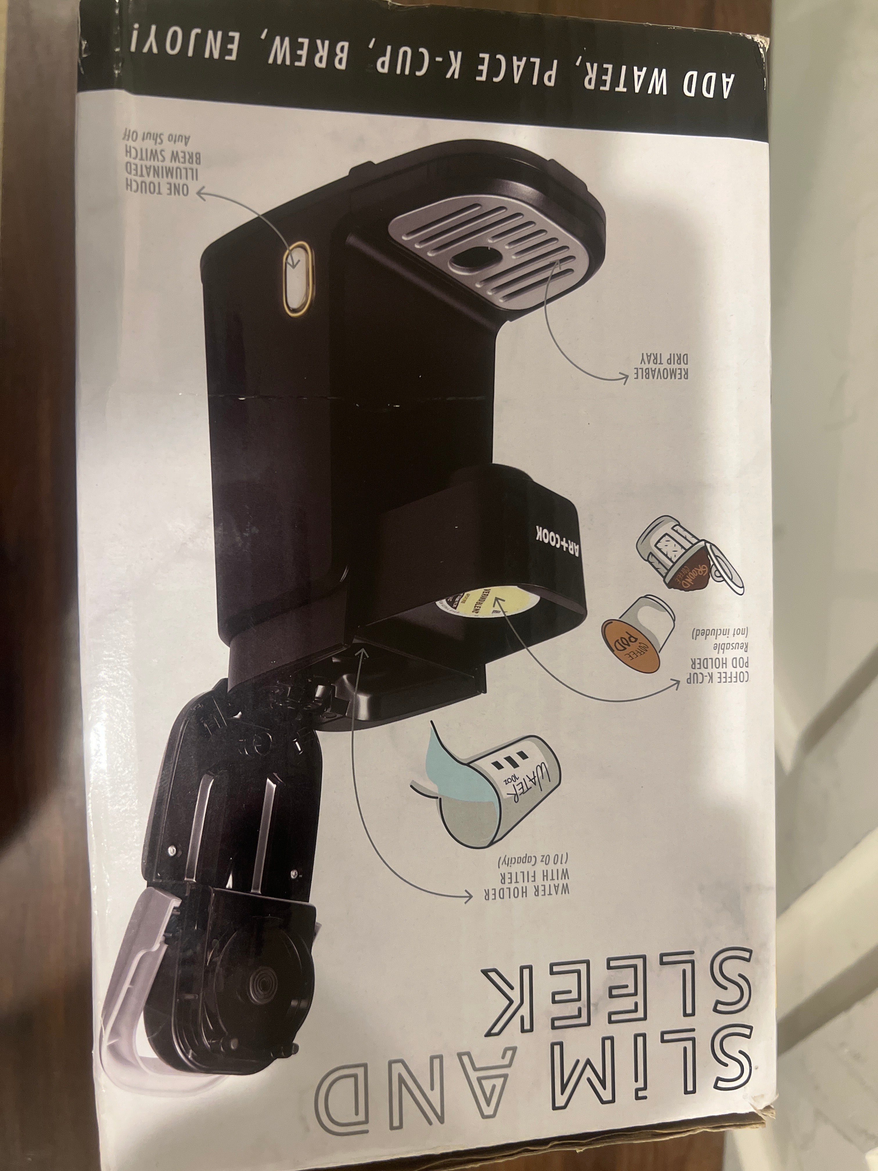 Art Cook AR+ Single Serve K-Cup Pod Slim & Sleek Coffee Maker