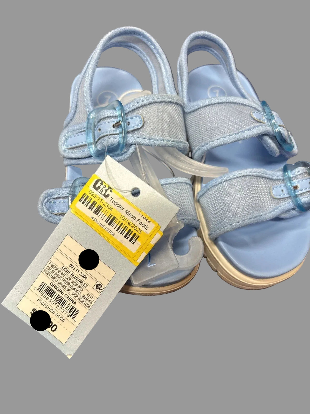 Toddler Riley Mesh Footbed Sandals Light Blue - Cat & Jack - CHOOSE SI ...